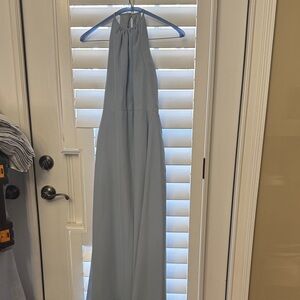 Dessy Collection Light Blue Halter Dress